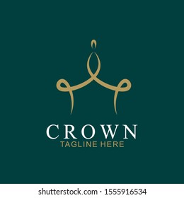Modern Crown Logo Template. Crown icon Luxury Design Vector