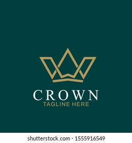 Modern Crown Logo Template. Crown icon Luxury Design Vector