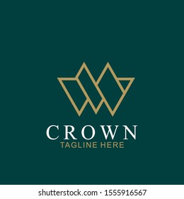 Modern Crown Logo Template. Crown icon Luxury Design Vector
