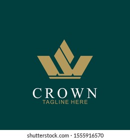 Modern Crown Logo Template. Crown icon Luxury Design Vector