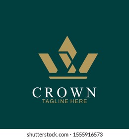 Modern Crown Logo Template. Crown icon Luxury Design Vector