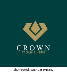 Modern Crown Logo Template. Crown icon Luxury Design Vector