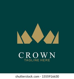 Modern Crown Logo Template. Crown icon Luxury Design Vector