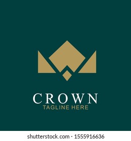 Modern Crown Logo Template. Crown icon Luxury Design Vector