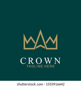 Modern Crown Logo Template. Crown icon Luxury Design Vector