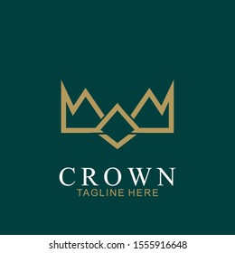 Modern Crown Logo Template. Crown icon Luxury Design Vector