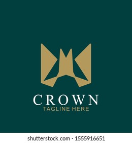 Modern Crown Logo Template. Crown icon Luxury Design Vector