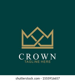 Modern Crown Logo Template. Crown icon Luxury Design Vector