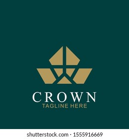 Modern Crown Logo Template. Crown icon Luxury Design Vector