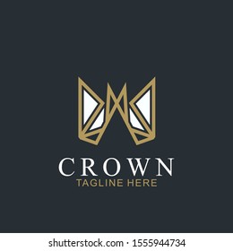 Modern Crown Logo Template. Crown icon Luxury Design Vector