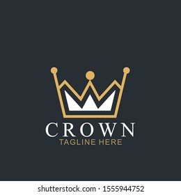 Modern Crown Logo Template. Crown icon Luxury Design Vector