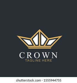 Modern Crown Logo Template. Crown icon Luxury Design Vector