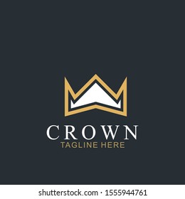 Modern Crown Logo Template. Crown icon Luxury Design Vector