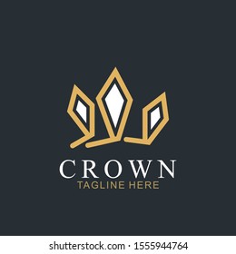 Modern Crown Logo Template. Crown icon Luxury Design Vector