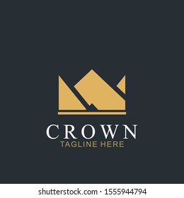 Modern Crown Logo Template. Crown icon Luxury Design Vector