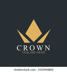 Modern Crown Logo Template. Crown icon Luxury Design Vector