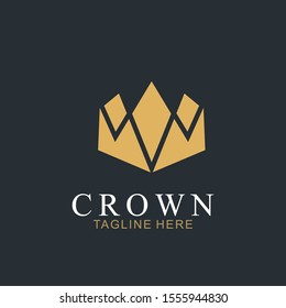 Modern Crown Logo Template. Crown icon Luxury Design Vector