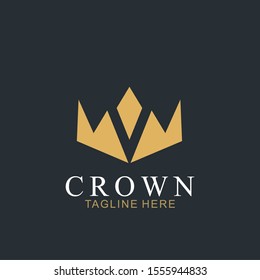 Modern Crown Logo Template. Crown icon Luxury Design Vector