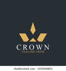 Modern Crown Logo Template. Crown icon Luxury Design Vector