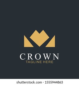 Modern Crown Logo Template. Crown icon Luxury Design Vector