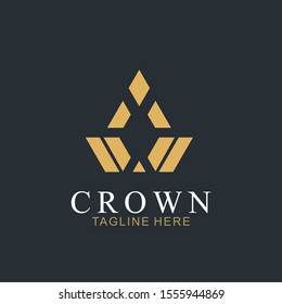 Modern Crown Logo Template. Crown icon Luxury Design Vector