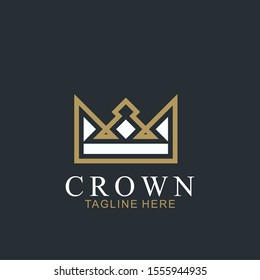 Modern Crown Logo Template. Crown icon Luxury Design Vector