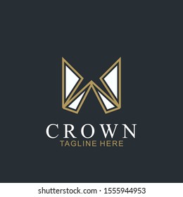 Modern Crown Logo Template. Crown icon Luxury Design Vector