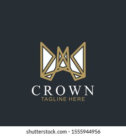 Modern Crown Logo Template. Crown icon Luxury Design Vector