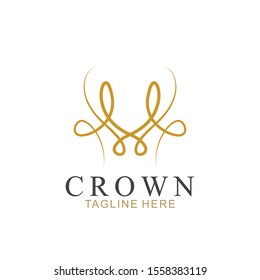 Modern Crown Logo Template. Crown icon Luxury Design Vector