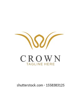 Modern Crown Logo Template. Crown icon Luxury Design Vector