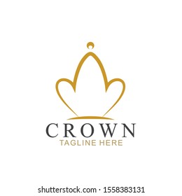 Modern Crown Logo Template. Crown icon Luxury Design Vector
