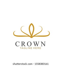 Modern Crown Logo Template. Crown Icon Luxury Design Vector