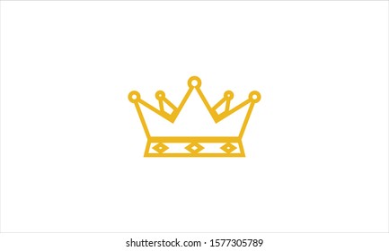 Modern Crown Logo Template. Crown icon Luxury Flat Design Vector icon