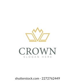 Modern Crown Logo Template. Crown icon Luxury Design Vector