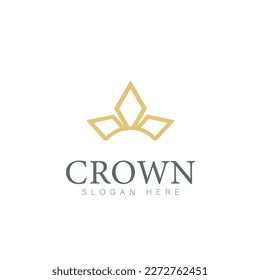 Modern Crown Logo Template. Crown icon Luxury Design Vector