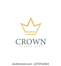 Modern Crown Logo Template. Crown icon Luxury Design Vector