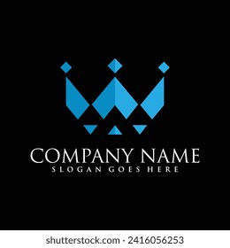 modern crown Logo Vector Template
