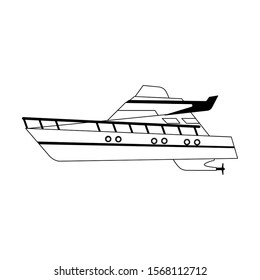 modern cruise ship icon over white background, vector illustration