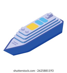 Modern cruise ship sailing on the ocean, a concept of summer vacation and luxury travel