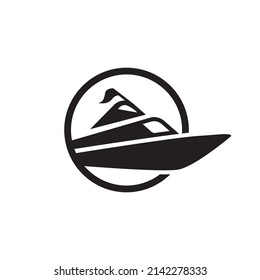 modern Cruise yacht Logo design Vector	
