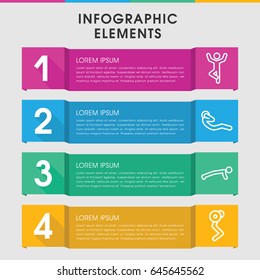 Modern crunch infographic template. infographic design with crunch icons includes abdoninal workout. can be used for presentation, diagram, annual report, web design.