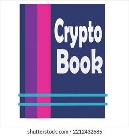 modern crypto book design vector illustration