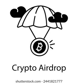 Modern Crypto Technology Line Icons 
