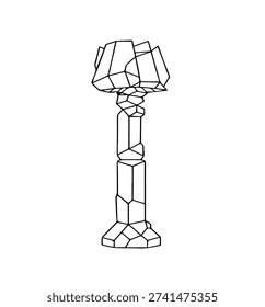 Modern Crystal Lamp Vector Illustration Line Art for Home Decor Interior Design Lighting Furniture Creative Abstract Professional Template