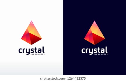 Modern Crystal logo designs vector, Diamond Jewelry Logo template, Logo symbol icon