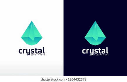 Modern Crystal logo designs vector, Diamond Jewelry Logo template, Logo symbol icon