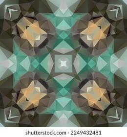 Diseño de patrones impecable de cristal moderno, Diseño textil de repetición, Motivo mosaico, Decoración, Impresión de tela.