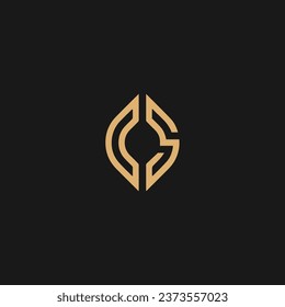 Modern CS Logo Design identity, Creative CS letter with luxury concept,
