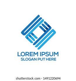 Modern Cube logo design template for use technology Or financing business  