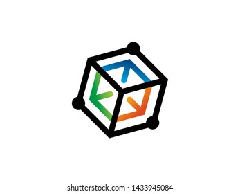 Modern Cube Logo Template, Icon, Symbol